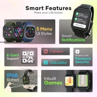 Wings Spero 1.96 HD IPS Display Smart Watch Open Box - Black