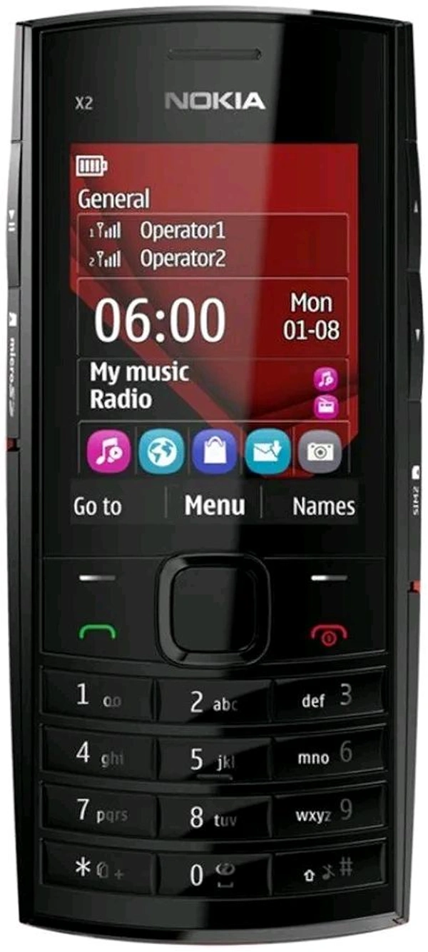 Nokia X2-00 Refurbished  - Black