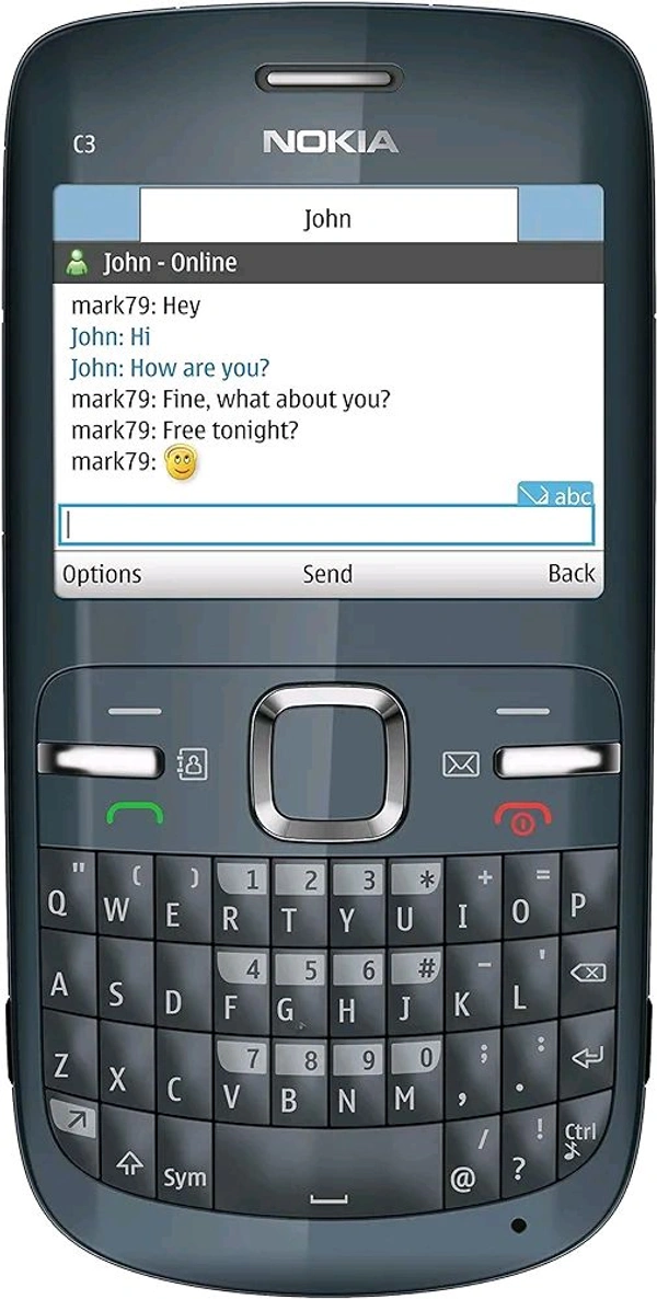 Nokia C3-00 Renewed 3 Months Warranty  - Black