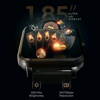 beatXP Marv Ace 1.85” HD Display Bluetooth Calling Smart Watch, Rotary Crown, 240 * 284px, 500 Nits, 60Hz Refresh Rate, 100+ Sports Modes - Green