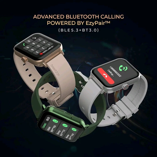 beatXP Marv Ace 1.85” HD Display Bluetooth Calling Smart Watch, Rotary Crown, 240 * 284px, 500 Nits, 60Hz Refresh Rate, 100+ Sports Modes - Silver