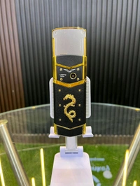 Vertu V888 Pro Slider S Dragon Gray Keypad Mobile Phone  - Black & Gold