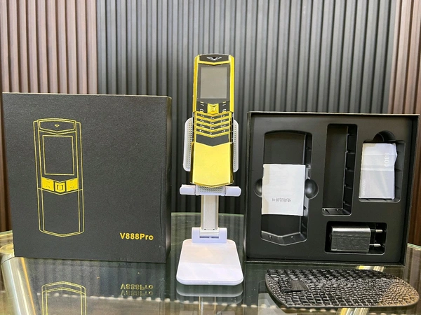 Vertu V888 Pro Slider S Dragon Gray Keypad Mobile Phone  - Black & Gold
