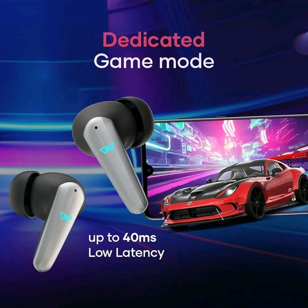 Wings Phantom 450 Wireless in Ear Earbuds with Digital Battery Display - Gray