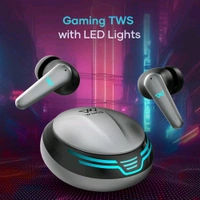 Wings Phantom 450 Wireless in Ear Earbuds with Digital Battery Display - Gray