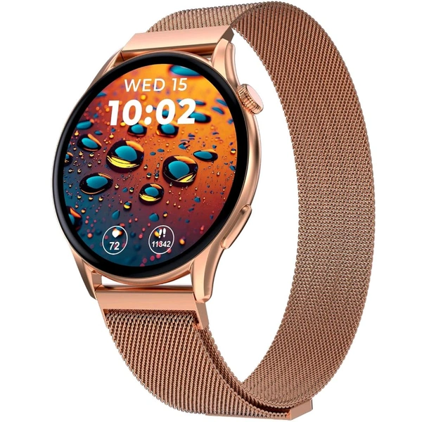 beatXP Evoke 1.43” Super Retina AMOLED Display Bluetooth Calling Smart Watch - Regal Gold
