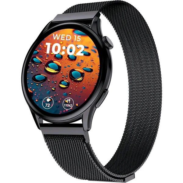 beatXP Evoke 1.43” Super Retina AMOLED Display Bluetooth Calling Smart Watch - Black