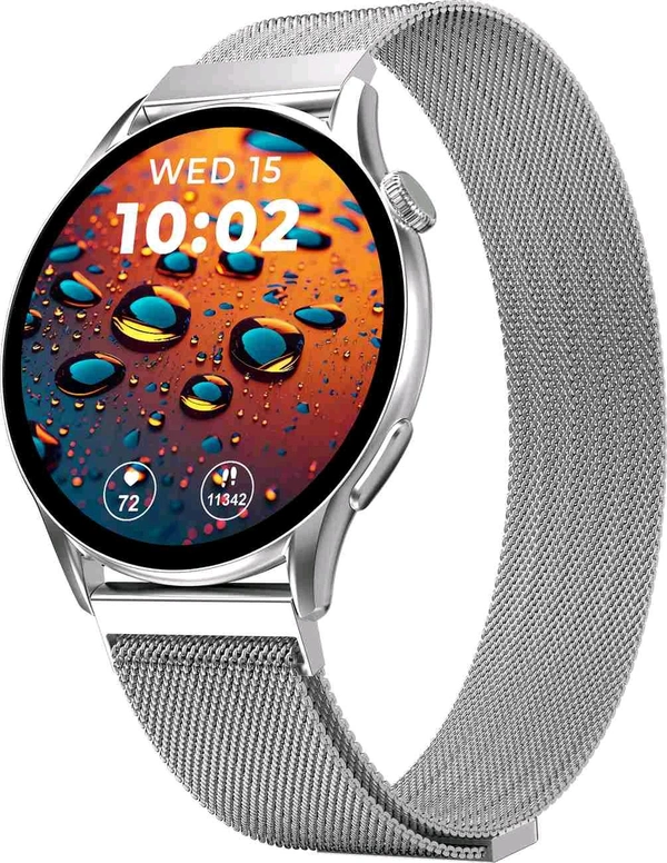 beatXP Evoke 1.43” Super Retina AMOLED Display Bluetooth Calling Smart Watch - Silver Chalice