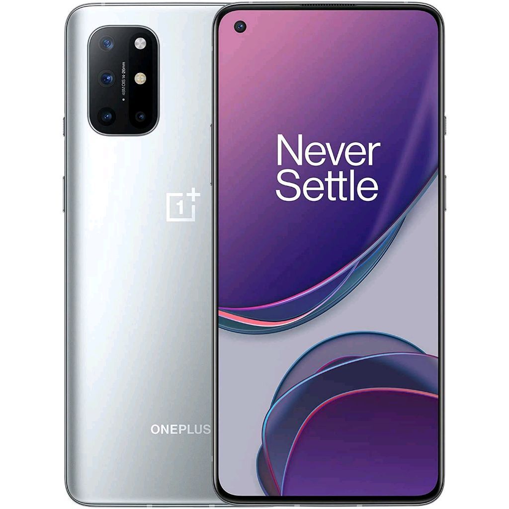 OnePlus 8T シルバー 美品 OnePlus 8T 5G Lunar Silver 128GB + 8GB Dual-Sim Factory