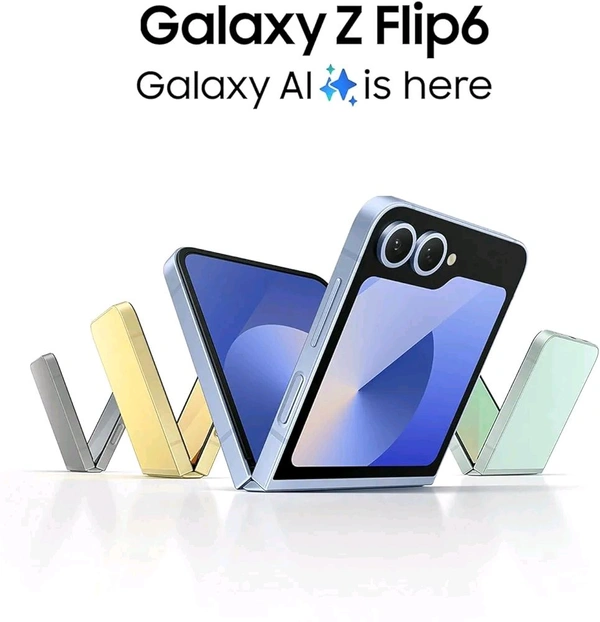 Samsung Galaxy Z Flip6 5G AI Smartphone - Silver Shadow, 256 GB