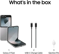 Samsung Galaxy Z Flip6 5G AI Smartphone - Silver Shadow, 256 GB