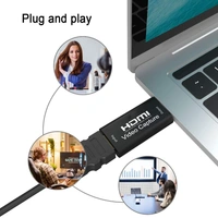 Audio Video Capture Cards, HDMI to USB 2.0/USB High Definition Full HD 1080p 30fps Record via DSLR Camcorder Action Cam for Acquisition,Live Streaming,Gaming,Teaching,Conference