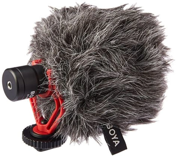 Boy- MM1 Video Auxiliary Unidirectional Microphone Universal Compact on-Camera Mini Recording Mic Directional Condenser For iPhone Android Smartphone Mac Tablet DSLR Camcorder (Black)