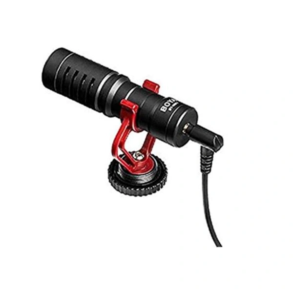 Boy- MM1 Video Auxiliary Unidirectional Microphone Universal Compact on-Camera Mini Recording Mic Directional Condenser For iPhone Android Smartphone Mac Tablet DSLR Camcorder (Black)
