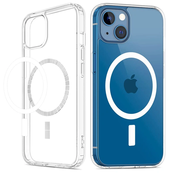 Clear Case Compatible with iPhone Magnetic Case with Built-in Magnets Compatible with MagSafe, Crystal Clear Slim Soft TPU Cover for iPhone - iPhone 14