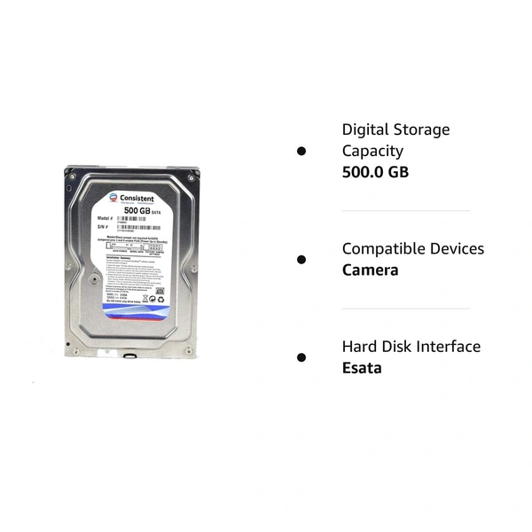 Consistent 3TB SATA 3.5 Inch 7mm Desktop Internal Hard Drive with 2 Year Warrenty - 3TB, Gray
