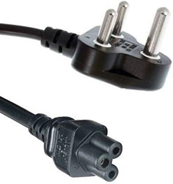 Desktop 3 Pin Plug Power Cable For Pc, Monitor, Ups, Printer, Scanner, Lcd, Led Tv | Black, 1.5 Meter Long Durable Wire For Wall Socket, Black eco