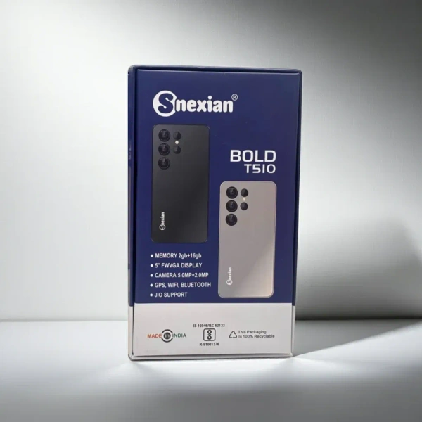 Snexian T510 Android Phone 5-inch Display, Stylish Design - Gray