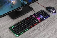 Enter Ignite Pro Gaming Mouse And Keyboard Combo With 6 Button Mouse And Rainbow Backlighting