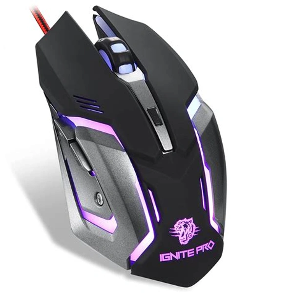 Enter Ignite Pro Gaming Mouse And Keyboard Combo With 6 Button Mouse And Rainbow Backlighting
