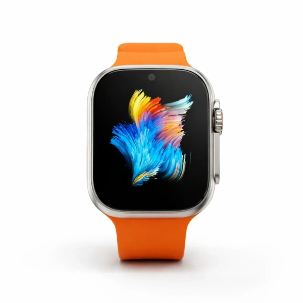 Ultra Smartwatch S9 5G Nano Sim Android Free Black Strap - 6RAM 128GB Storage, Orange