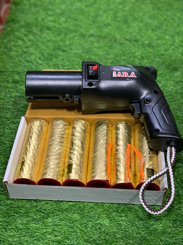Fire Gun for wedding , Clubbing & Party Combo 1 gun+ Cold Payro 6 Round Outdoor use