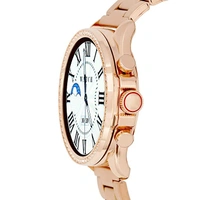 Glorious Women's Rose Gold Smart Watch Gen-8 Talk 2 Bluetooth Calling Smartwatch with 3 Button, Hands On Voice Assistance HD Display, 14 Sports Modes with Puple Belt (Rose Gold)