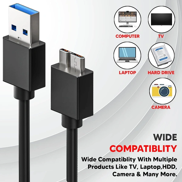 Hdd Cable Usb 3.0 A To Micro B Superspeed For Hard Disk Cable Short Cable