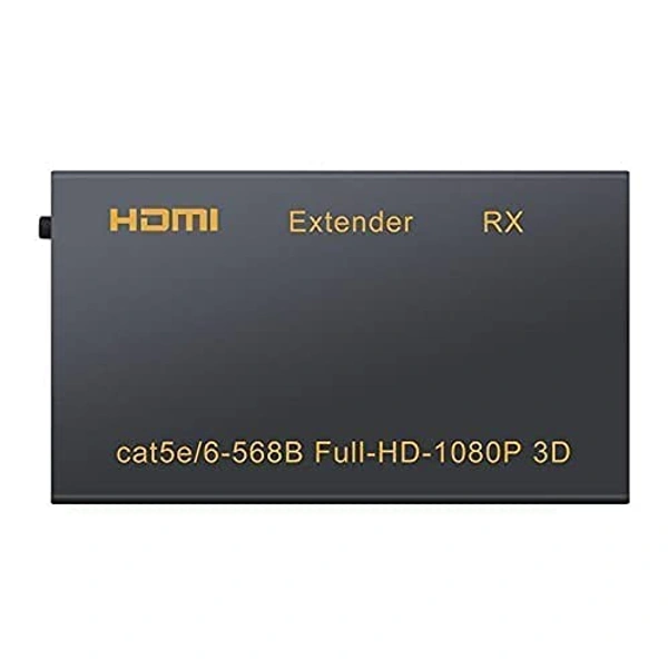 HDMI Extender 4K 60M HDMI Extender, HDMI to RJ45 Network Cable Extender Converter Repeater Compatible With 5e / 6 1080p up to 60m HDTV HDPC PS4 STB 4K 2K (60m)-(EPL-573H) - 60M