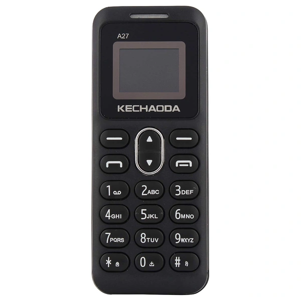 KECHAODA A27 Keypad Dual Sim Mini Mobile Phone with External Memory Slot 1.68cm (0.66 inch) Display Only Mobile Phone & Charging Cable in Box, Battery,No Charger  - Black