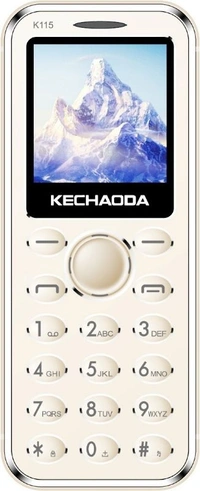 KECHAODA K115 Slim Card Size Dual Sim Phone With External Memory Slot 3.66cm (1.44-Inch) Display Only Mobile Phone & Charging Cable In Box - Black