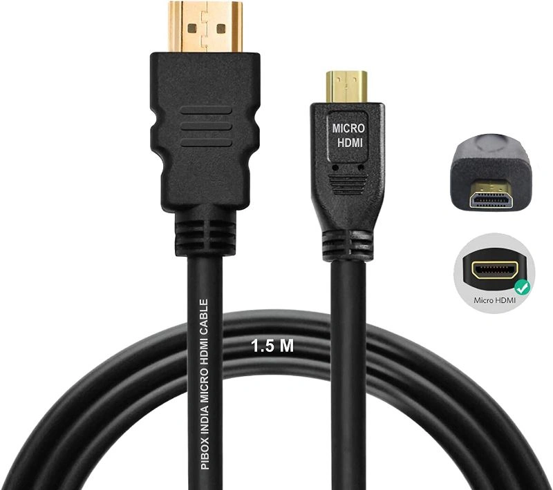 SUPERV 6ft Micro HDMI To HDMI Cable 4K 60Hz - High Speed Cord For GoPro, Raspberry Pi, Cameras