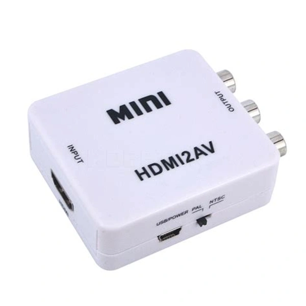 Mini Composite Av Rca To Hdmi Video Converter Adapter Full Hd 720/1080P Up Scaler Av2Hdmi For Hdtv Standard Tv Converter