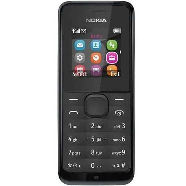Nokia 105 4th Edition Single Sim Refurbished Keypad Mobile Phone (2012 Model) - Black
