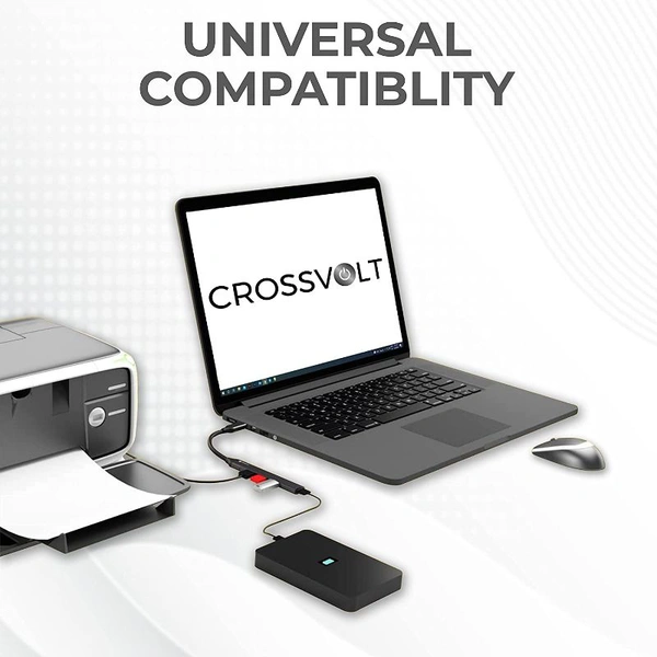 4 in 1 Portable USB C Hub (Type-C to 4 USB-A Ports) with Aluminum Shell, USB Port Hub 3.0 (Pack of 2 )