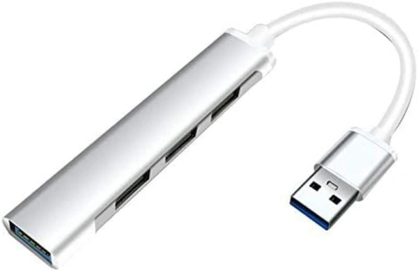 Original USB Multi - Interface adapter USB Extension Hub, 4-in-1 Portable Multiport Adapter/Connector, Type USB to USB 3.0 & 3 USB 2.0, Voltage & Heat Protection, Fast Charging, Data Transfer for PC,