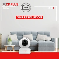 P PLUS 3MP Full HD Smart Wi-fi CCTV Home Security Camera | 360° View | 2 Way Talk | Cloud Monitor | Motion Detect | Night Vision | Supports SD Card, Alexa & Ok Google | 15 Mtr, White- CP-E31A - White