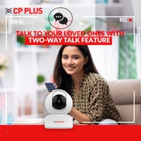 P PLUS 3MP Full HD Smart Wi-fi CCTV Home Security Camera | 360° View | 2 Way Talk | Cloud Monitor | Motion Detect | Night Vision | Supports SD Card, Alexa & Ok Google | 15 Mtr, White- CP-E31A - White