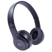P47 Bluetooth Portable Sports Wireless Headphones With Microphone, Stereo Fm,Memory Card Support - Blue
