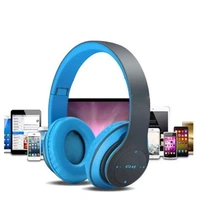P47 Bluetooth Portable Sports Wireless Headphones With Microphone, Stereo Fm,Memory Card Support - Blue