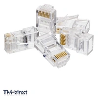 Rj45 Plug Connector Cat5 Cat6 Network Lan Crimp( Pack of 5 )