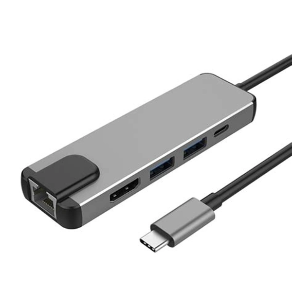 Type-C To HDMI 5 IN 1 Lan+Type-c+USB 3.0+HDMI