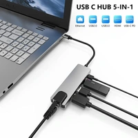 Type-C To HDMI 5 IN 1 Lan+Type-c+USB 3.0+HDMI
