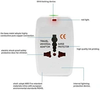 Universal International Travel Adapter 2 Port/USB Worldwide AC Outlet Plugs for Europe, UK, US, AU, Asia Black,Universal Travel Adapter fit for Over 150 Countries All in one.