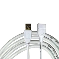 USB Extension Cable Suitable for Laptop and Desktops (Support USB dataCard + Pendrive Extension Purpose- White (MST-787-1) - 5M