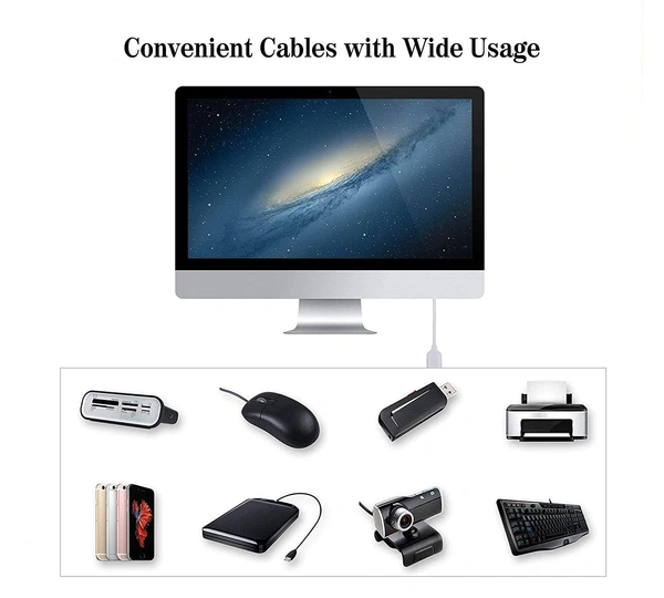 USB Extension Cable Suitable for Laptop and Desktops (Support USB dataCard + Pendrive Extension Purpose- White (MST-787-1) - 5M