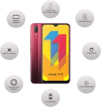 Vivo Y11 (2019) 32GB 3GB Ram 6.35 inches, 99.6 cm2 Renewed - Red