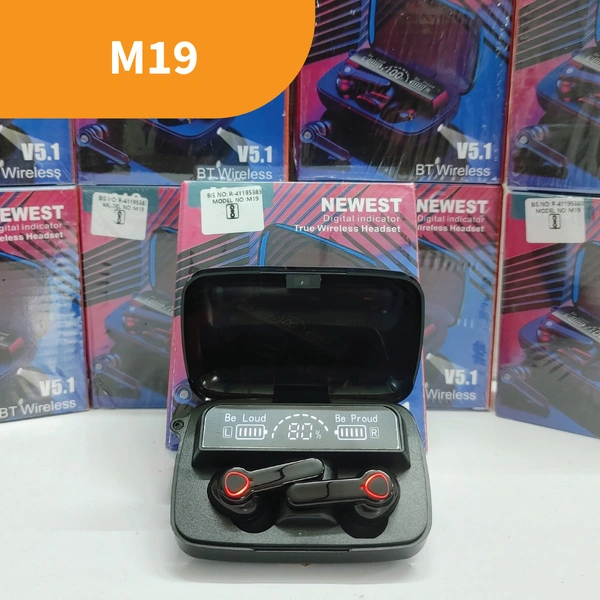 M-19 Wireless Earbuds With Power Bank 