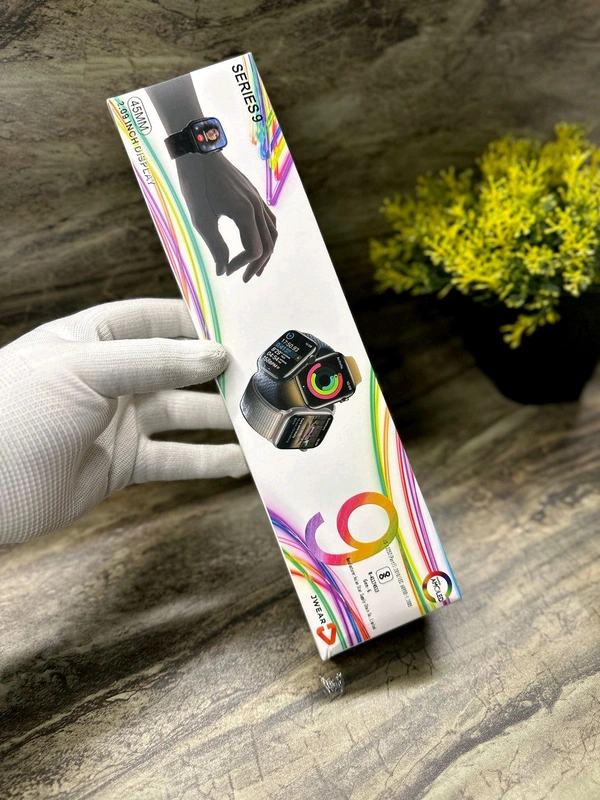 Series 9 (Double Strap) Curve Display With iPhone Logo Premium Quality Smart Watch 