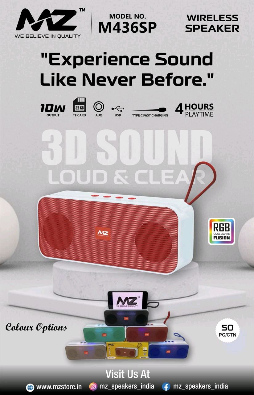 Mz M-436 (3d Sound, RGB Cool Light Fusion , Mobile Stand)